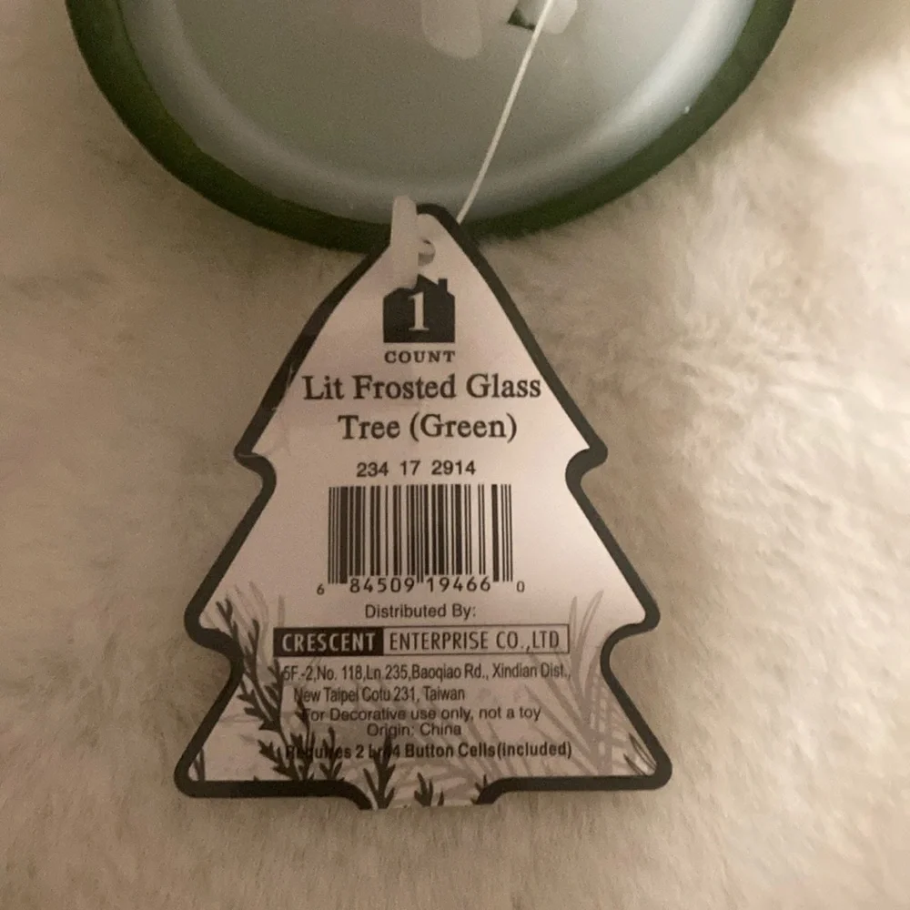 Target BP 2 Lit Frosted GLASS Trees in Green